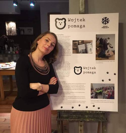 25.10.19 Magda Sontag - autorka "Wojtek Pomaga!" - prezentuje projekt w Kurorcie Qultury w Zabrzu w ramach Global FemArt / M. Sontag - manager of "Wojtek Helps!" - prezenting projects at the Global FemArt meeting in Zabrze