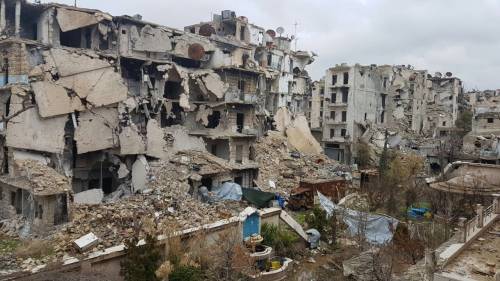 Zniszczenia w dzielnicy Midan / Destruction in Midan area