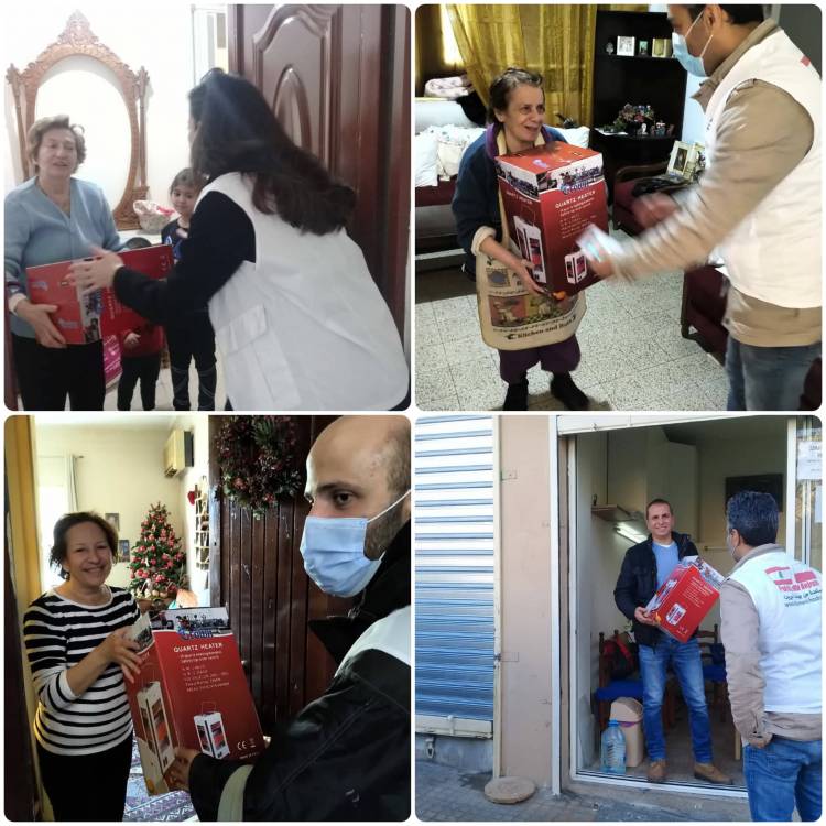 Dystrybucje paczek, piecyków i wsparcie finansowe dla potrzebujących w Bejrucie: październik-grudzień 2020
